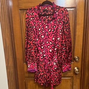 Fate Red and Black Leopard Print Dress